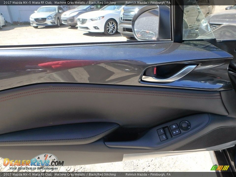 2017 Mazda MX-5 Miata RF Club Machine Gray Metallic / Black/Red Stitching Photo #9