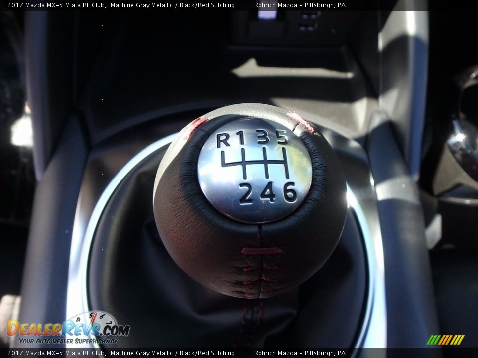 2017 Mazda MX-5 Miata RF Club Machine Gray Metallic / Black/Red Stitching Photo #11