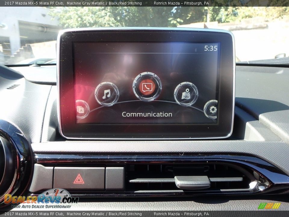 2017 Mazda MX-5 Miata RF Club Machine Gray Metallic / Black/Red Stitching Photo #12