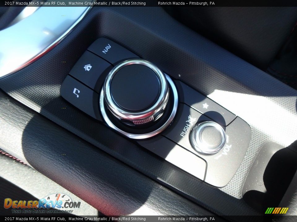 2017 Mazda MX-5 Miata RF Club Machine Gray Metallic / Black/Red Stitching Photo #14