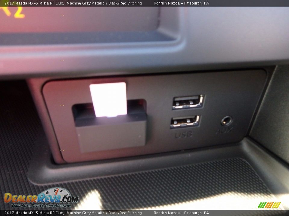 2017 Mazda MX-5 Miata RF Club Machine Gray Metallic / Black/Red Stitching Photo #15