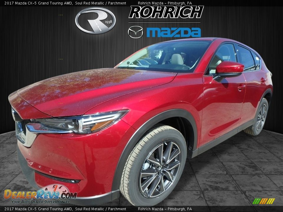 2017 Mazda CX-5 Grand Touring AWD Soul Red Metallic / Parchment Photo #4