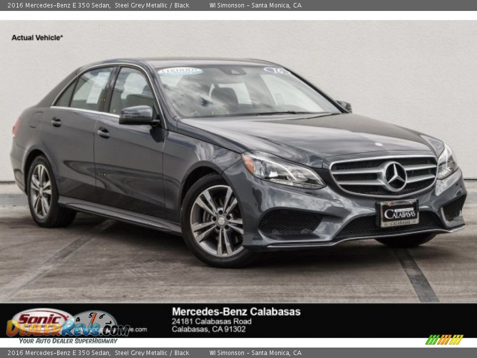 2016 Mercedes-Benz E 350 Sedan Steel Grey Metallic / Black Photo #1