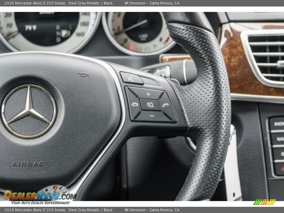 2016 Mercedes-Benz E 350 Sedan Steel Grey Metallic / Black Photo #16