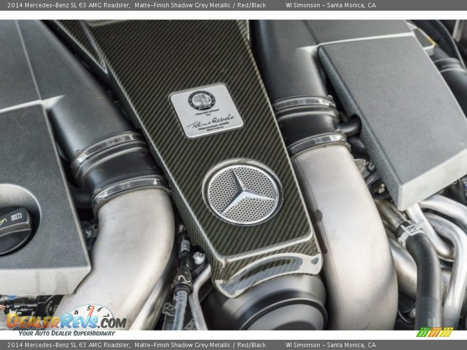 2014 Mercedes-Benz SL 63 AMG Roadster Matte-Finish Shadow Grey Metallic / Red/Black Photo #26