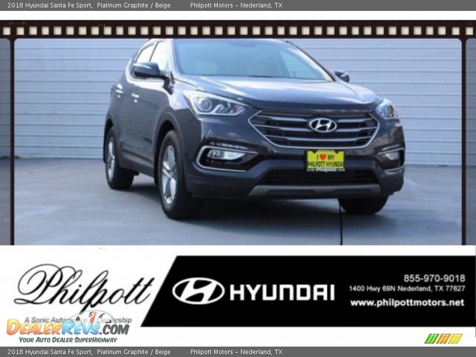 2018 Hyundai Santa Fe Sport Platinum Graphite / Beige Photo #1
