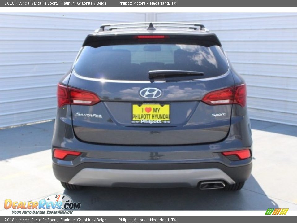 2018 Hyundai Santa Fe Sport Platinum Graphite / Beige Photo #7