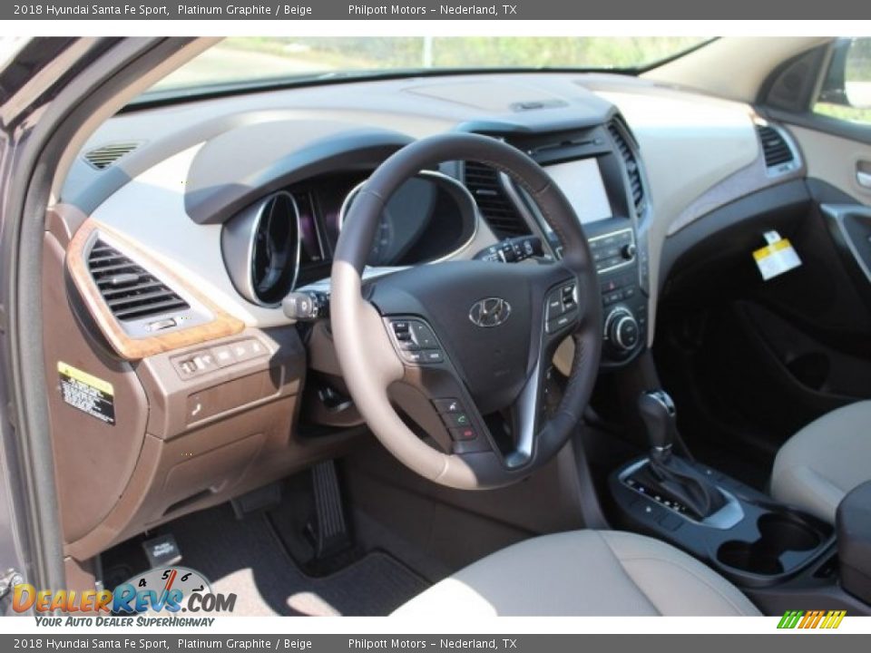 2018 Hyundai Santa Fe Sport Platinum Graphite / Beige Photo #10