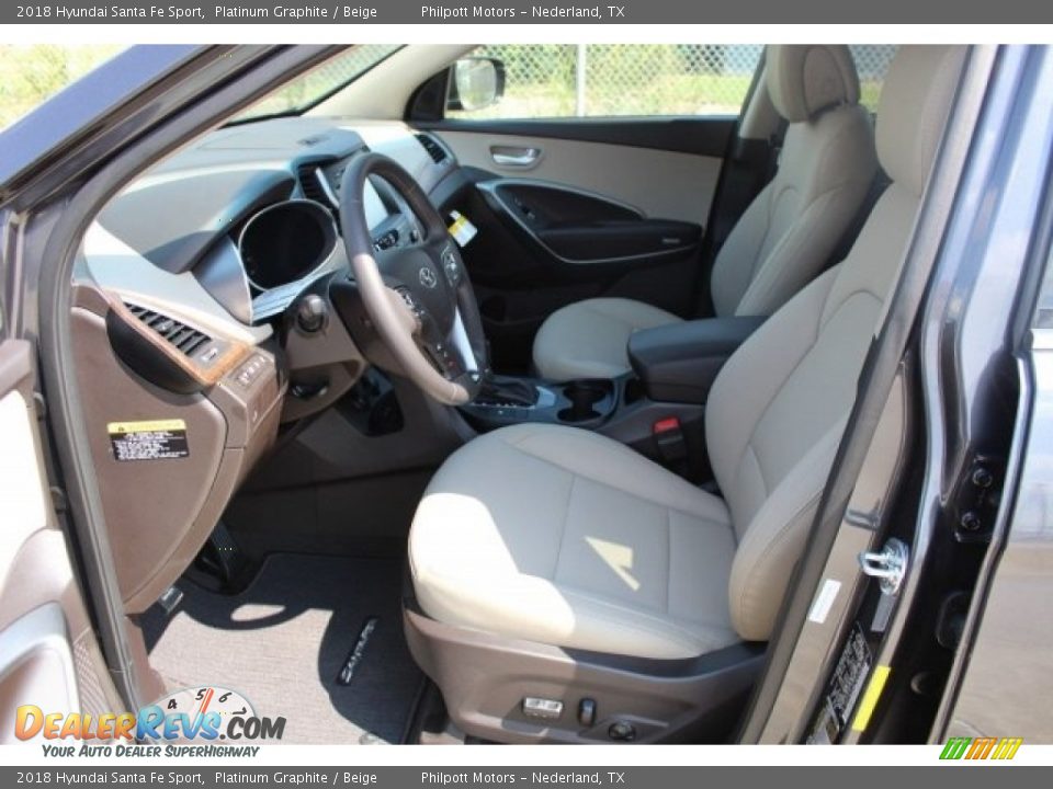 2018 Hyundai Santa Fe Sport Platinum Graphite / Beige Photo #11