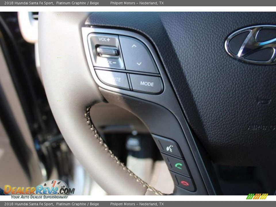 2018 Hyundai Santa Fe Sport Platinum Graphite / Beige Photo #17