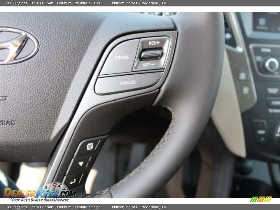 2018 Hyundai Santa Fe Sport Platinum Graphite / Beige Photo #18