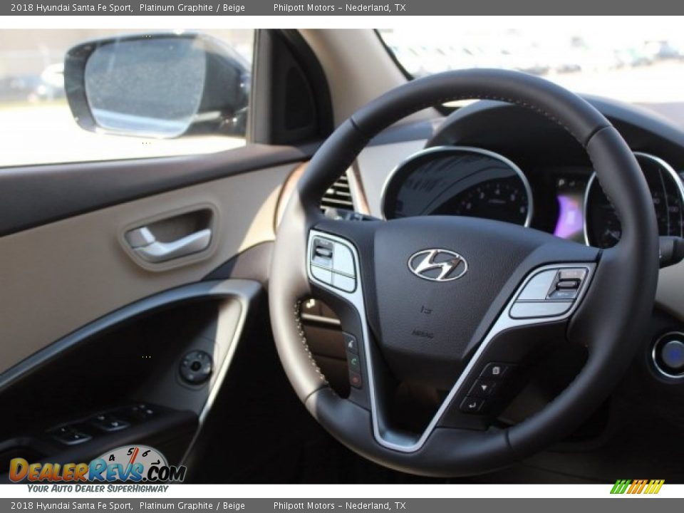 2018 Hyundai Santa Fe Sport Platinum Graphite / Beige Photo #22