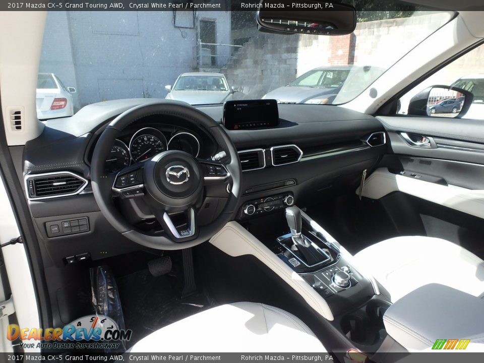 2017 Mazda CX-5 Grand Touring AWD Crystal White Pearl / Parchment Photo #9