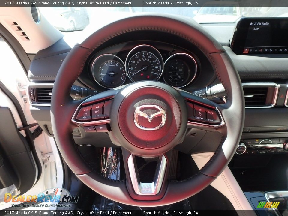 2017 Mazda CX-5 Grand Touring AWD Crystal White Pearl / Parchment Photo #12