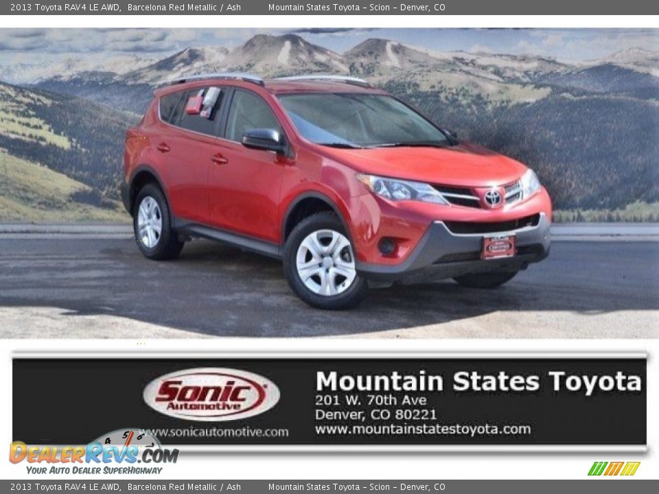 2013 Toyota RAV4 LE AWD Barcelona Red Metallic / Ash Photo #1