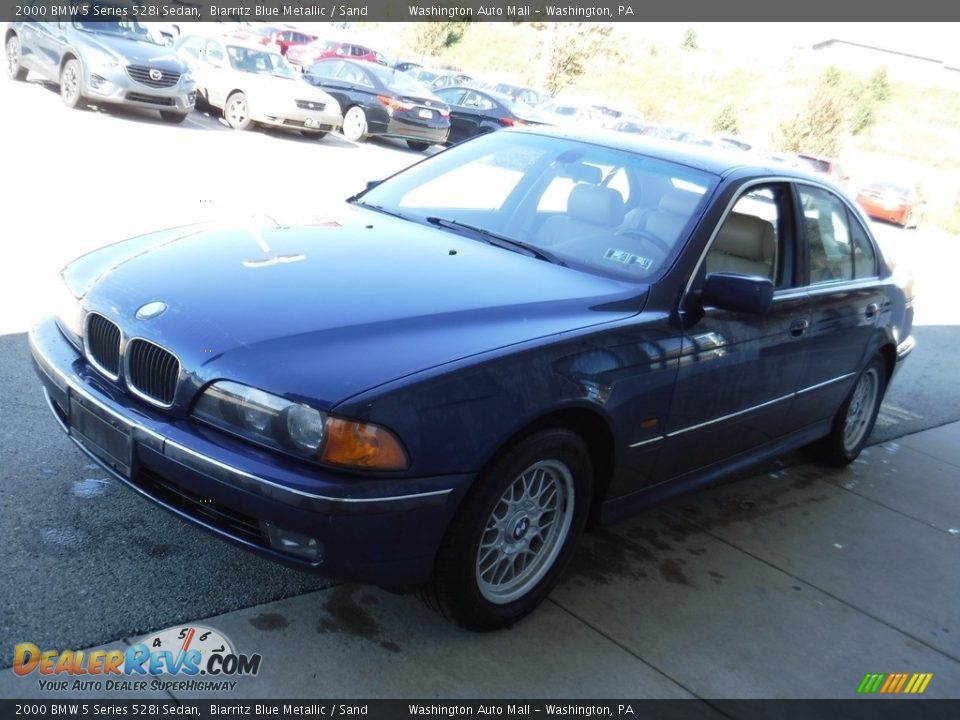 2000 BMW 5 Series 528i Sedan Biarritz Blue Metallic / Sand Photo #6
