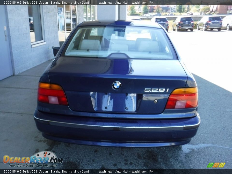 2000 BMW 5 Series 528i Sedan Biarritz Blue Metallic / Sand Photo #8
