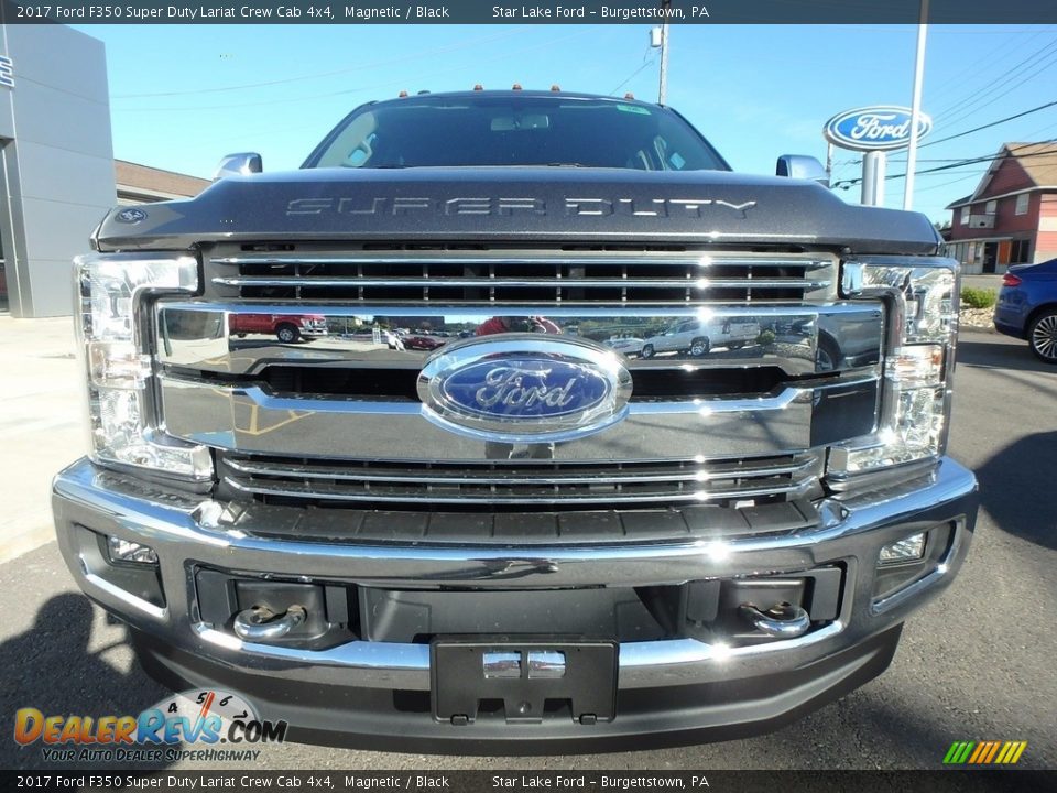 2017 Ford F350 Super Duty Lariat Crew Cab 4x4 Magnetic / Black Photo #2