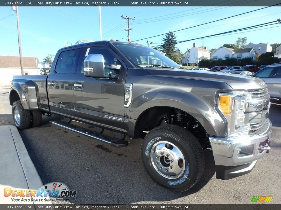 2017 Ford F350 Super Duty Lariat Crew Cab 4x4 Magnetic / Black Photo #3
