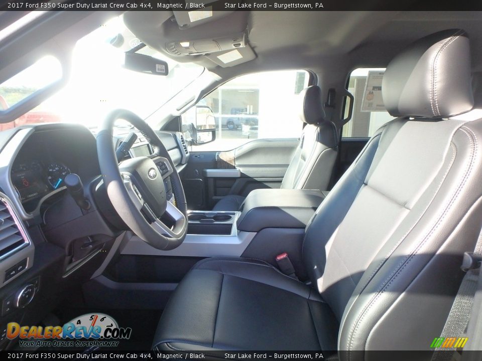 2017 Ford F350 Super Duty Lariat Crew Cab 4x4 Magnetic / Black Photo #9