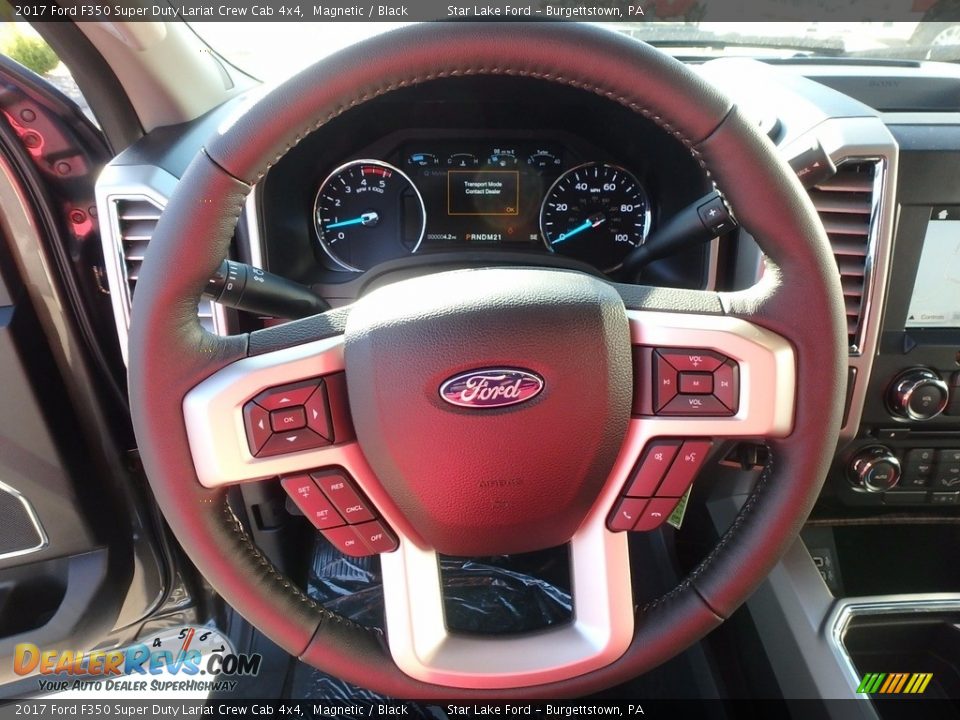2017 Ford F350 Super Duty Lariat Crew Cab 4x4 Magnetic / Black Photo #15