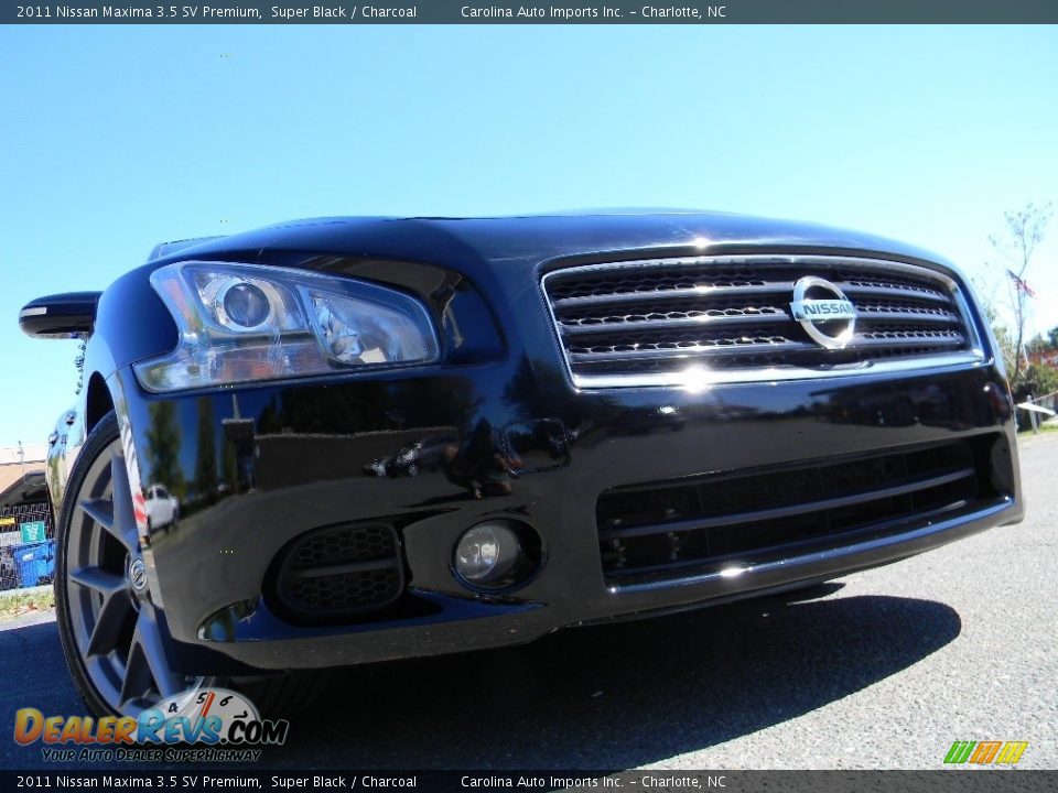 2011 Nissan Maxima 3.5 SV Premium Super Black / Charcoal Photo #1
