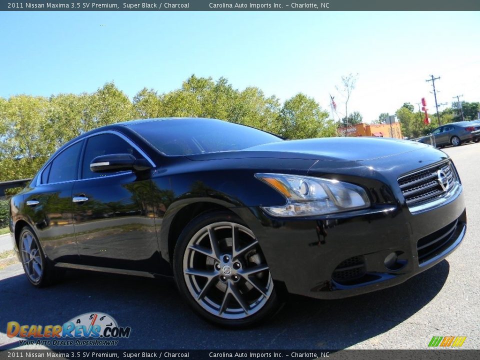 2011 Nissan Maxima 3.5 SV Premium Super Black / Charcoal Photo #2