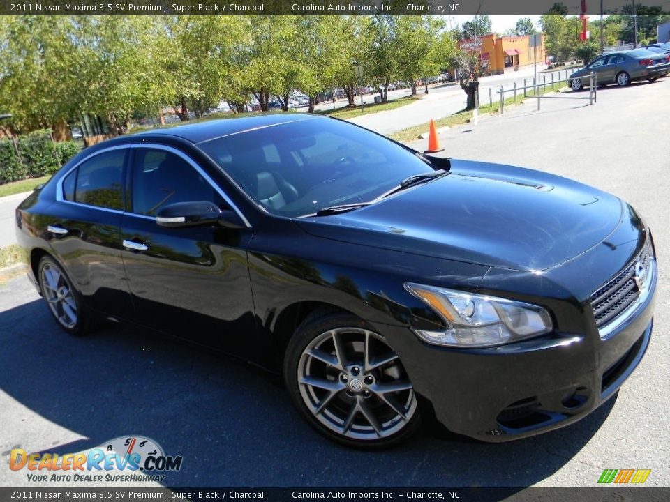 2011 Nissan Maxima 3.5 SV Premium Super Black / Charcoal Photo #3