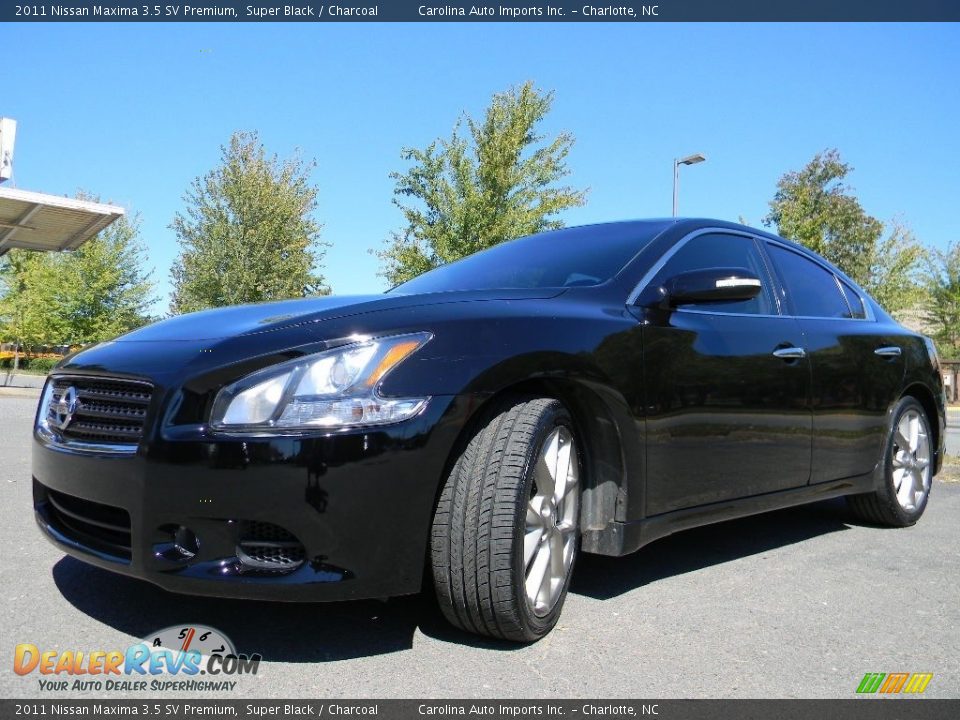 2011 Nissan Maxima 3.5 SV Premium Super Black / Charcoal Photo #6