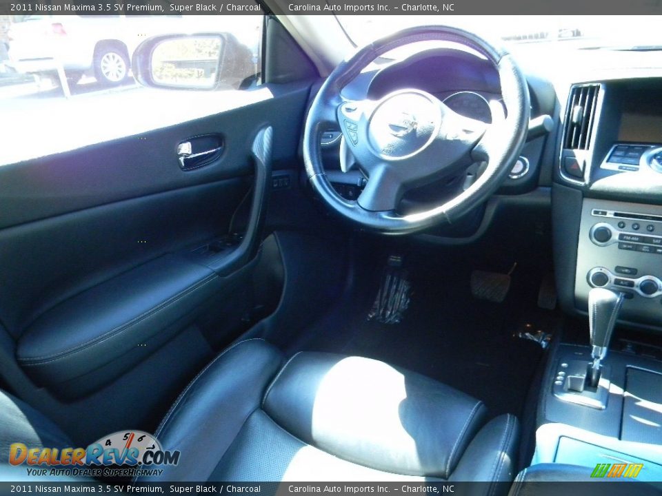 2011 Nissan Maxima 3.5 SV Premium Super Black / Charcoal Photo #12