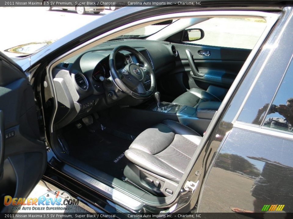2011 Nissan Maxima 3.5 SV Premium Super Black / Charcoal Photo #17