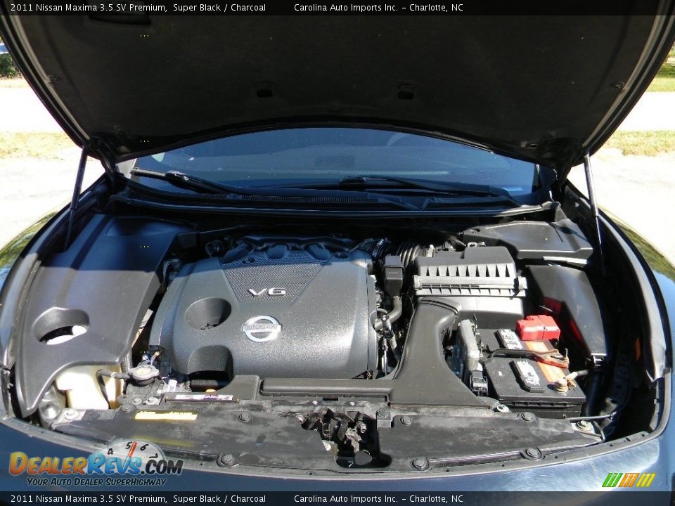 2011 Nissan Maxima 3.5 SV Premium Super Black / Charcoal Photo #25