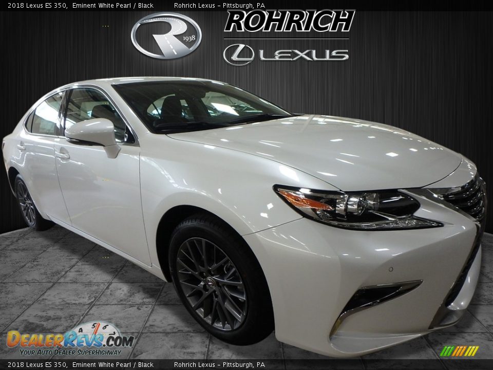 2018 Lexus ES 350 Eminent White Pearl / Black Photo #1