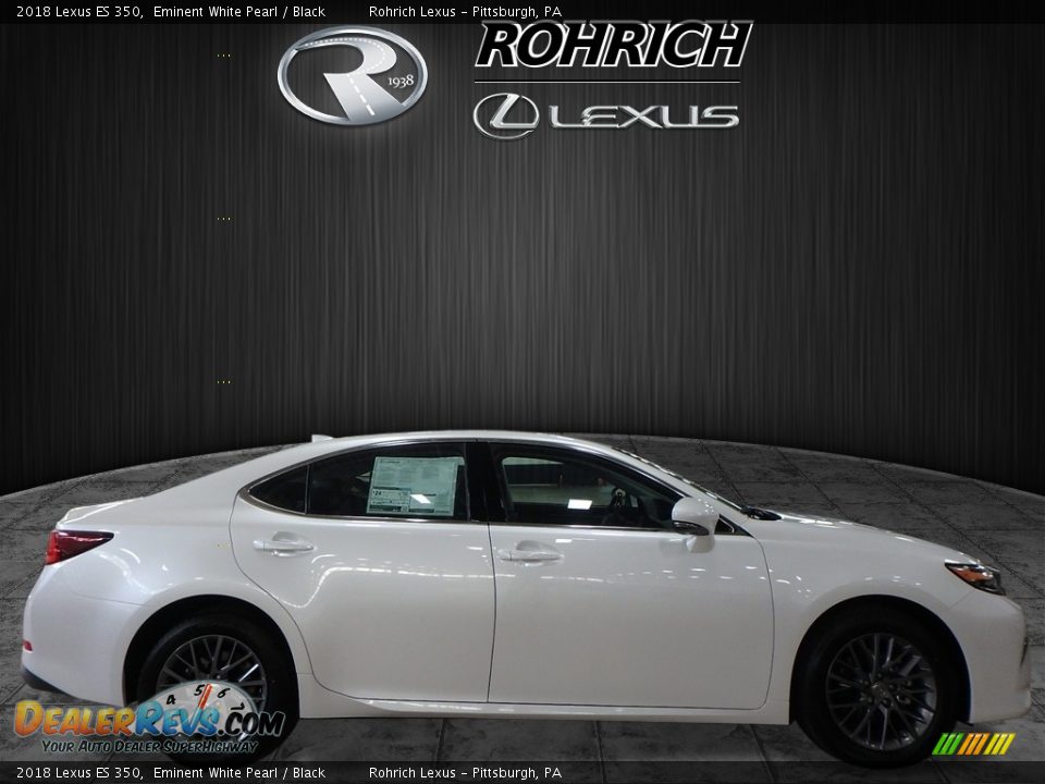 2018 Lexus ES 350 Eminent White Pearl / Black Photo #2