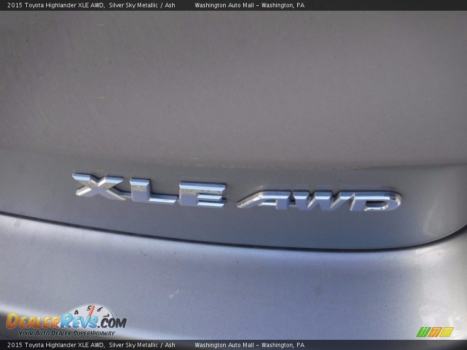2015 Toyota Highlander XLE AWD Silver Sky Metallic / Ash Photo #11