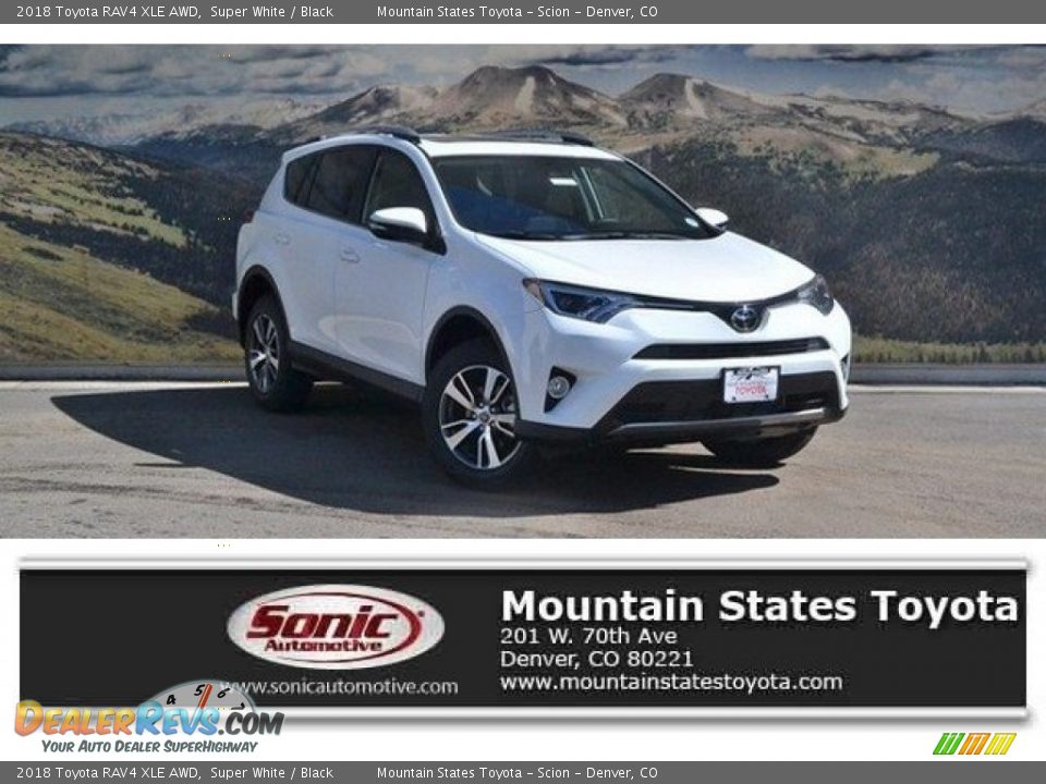 2018 Toyota RAV4 XLE AWD Super White / Black Photo #1