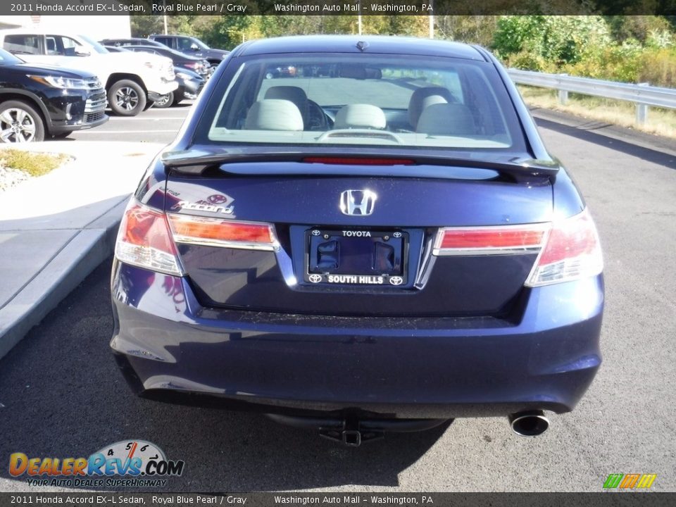 2011 Honda Accord EX-L Sedan Royal Blue Pearl / Gray Photo #9