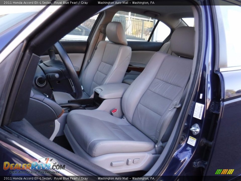 2011 Honda Accord EX-L Sedan Royal Blue Pearl / Gray Photo #14