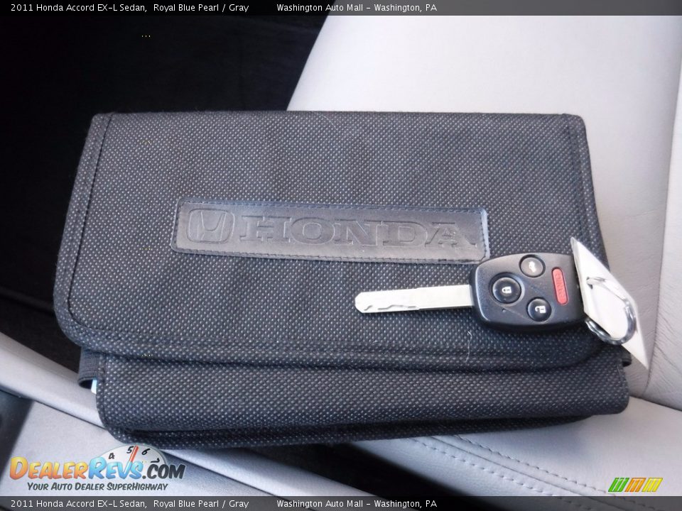 2011 Honda Accord EX-L Sedan Royal Blue Pearl / Gray Photo #23