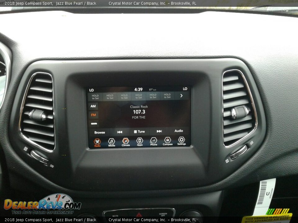 2018 Jeep Compass Sport Jazz Blue Pearl / Black Photo #15