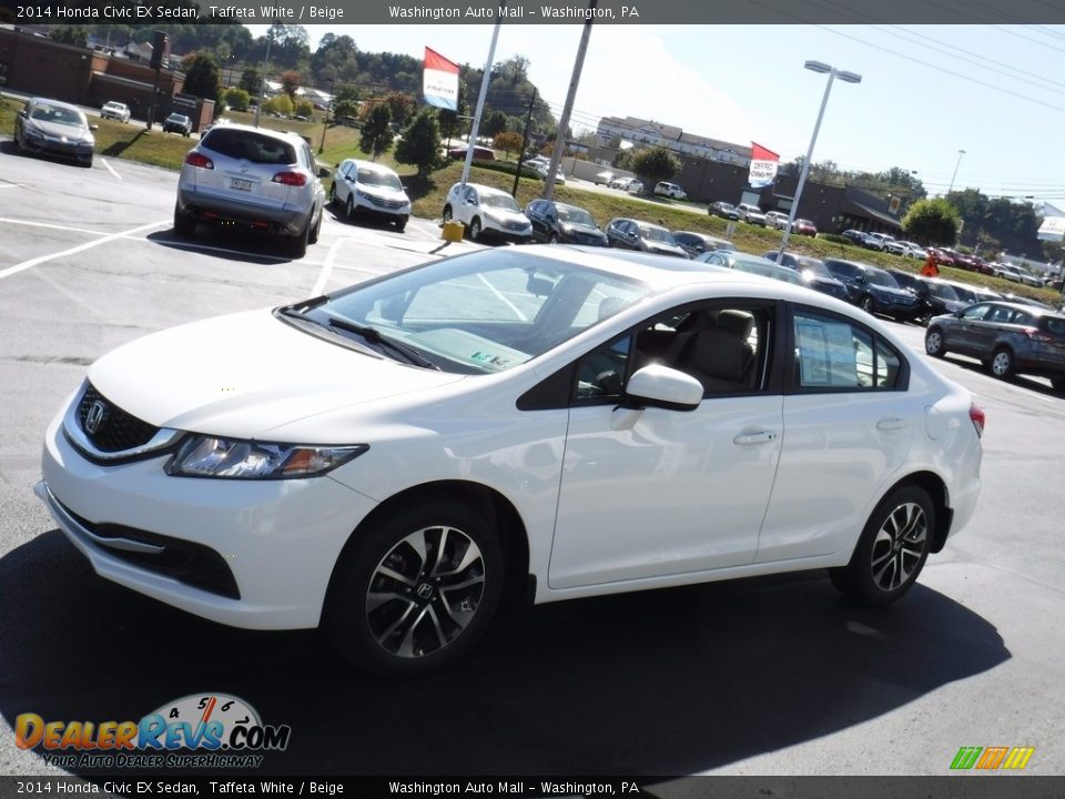 2014 Honda Civic EX Sedan Taffeta White / Beige Photo #5