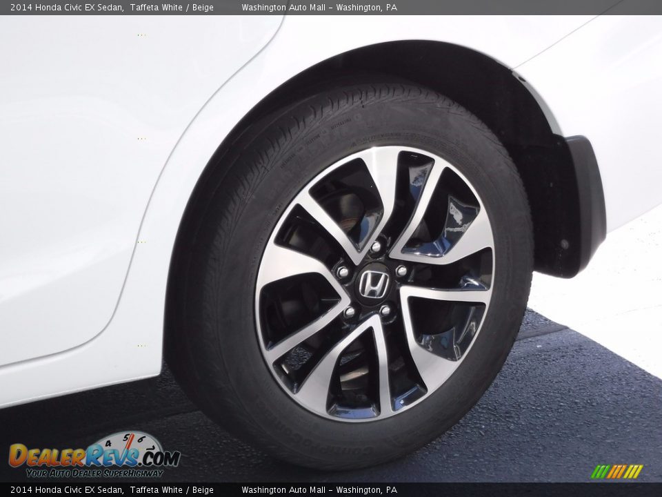 2014 Honda Civic EX Sedan Taffeta White / Beige Photo #6