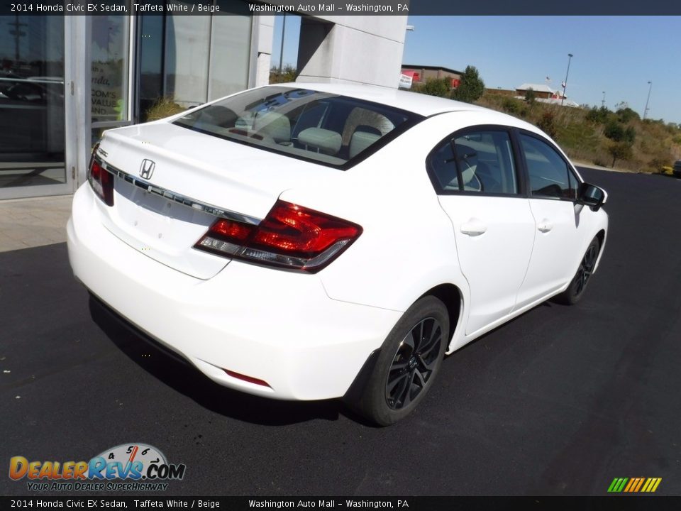 2014 Honda Civic EX Sedan Taffeta White / Beige Photo #10
