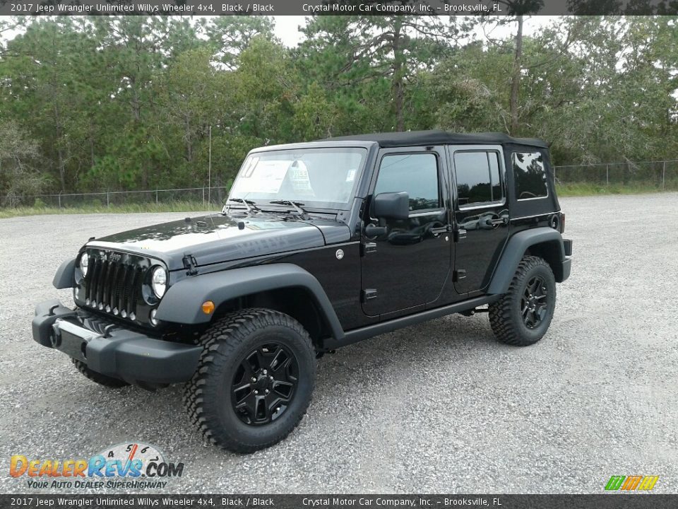 2017 Jeep Wrangler Unlimited Willys Wheeler 4x4 Black / Black Photo #1