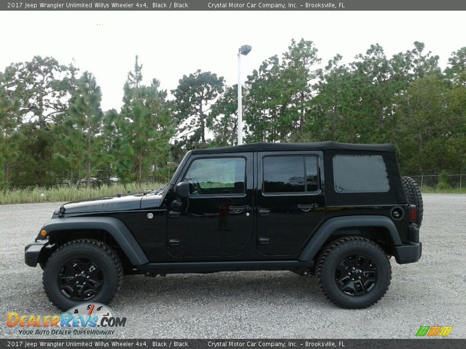 2017 Jeep Wrangler Unlimited Willys Wheeler 4x4 Black / Black Photo #2