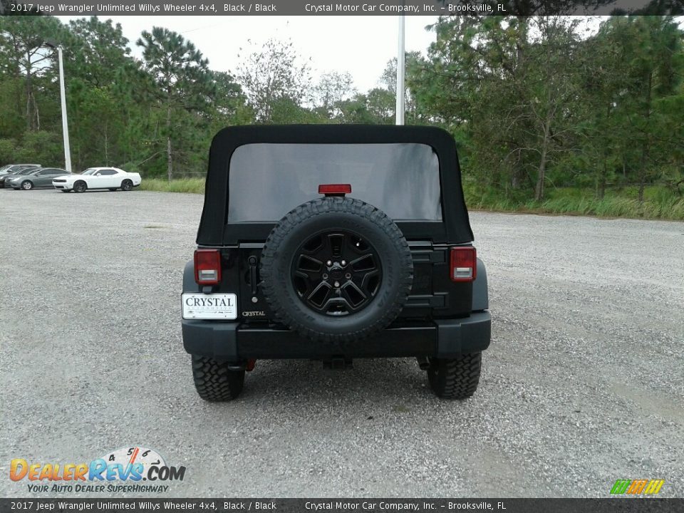 2017 Jeep Wrangler Unlimited Willys Wheeler 4x4 Black / Black Photo #4