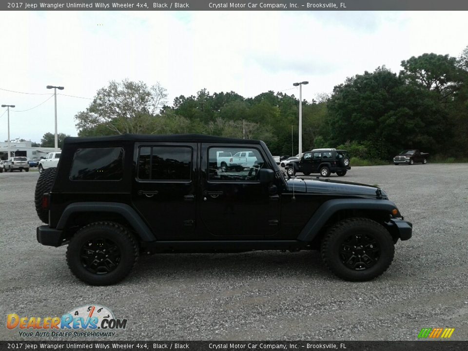 2017 Jeep Wrangler Unlimited Willys Wheeler 4x4 Black / Black Photo #6