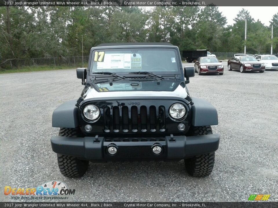 2017 Jeep Wrangler Unlimited Willys Wheeler 4x4 Black / Black Photo #8