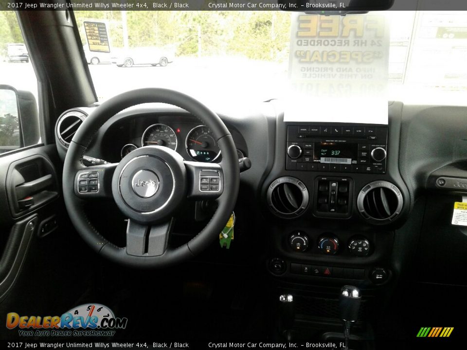 2017 Jeep Wrangler Unlimited Willys Wheeler 4x4 Black / Black Photo #13