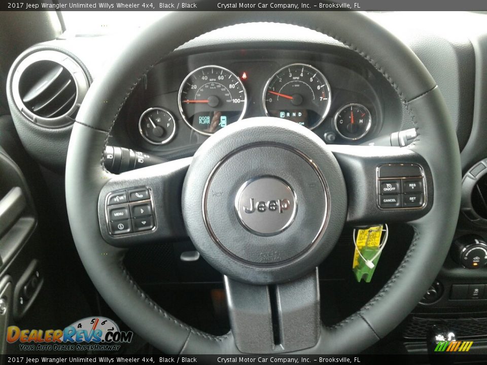 2017 Jeep Wrangler Unlimited Willys Wheeler 4x4 Black / Black Photo #14